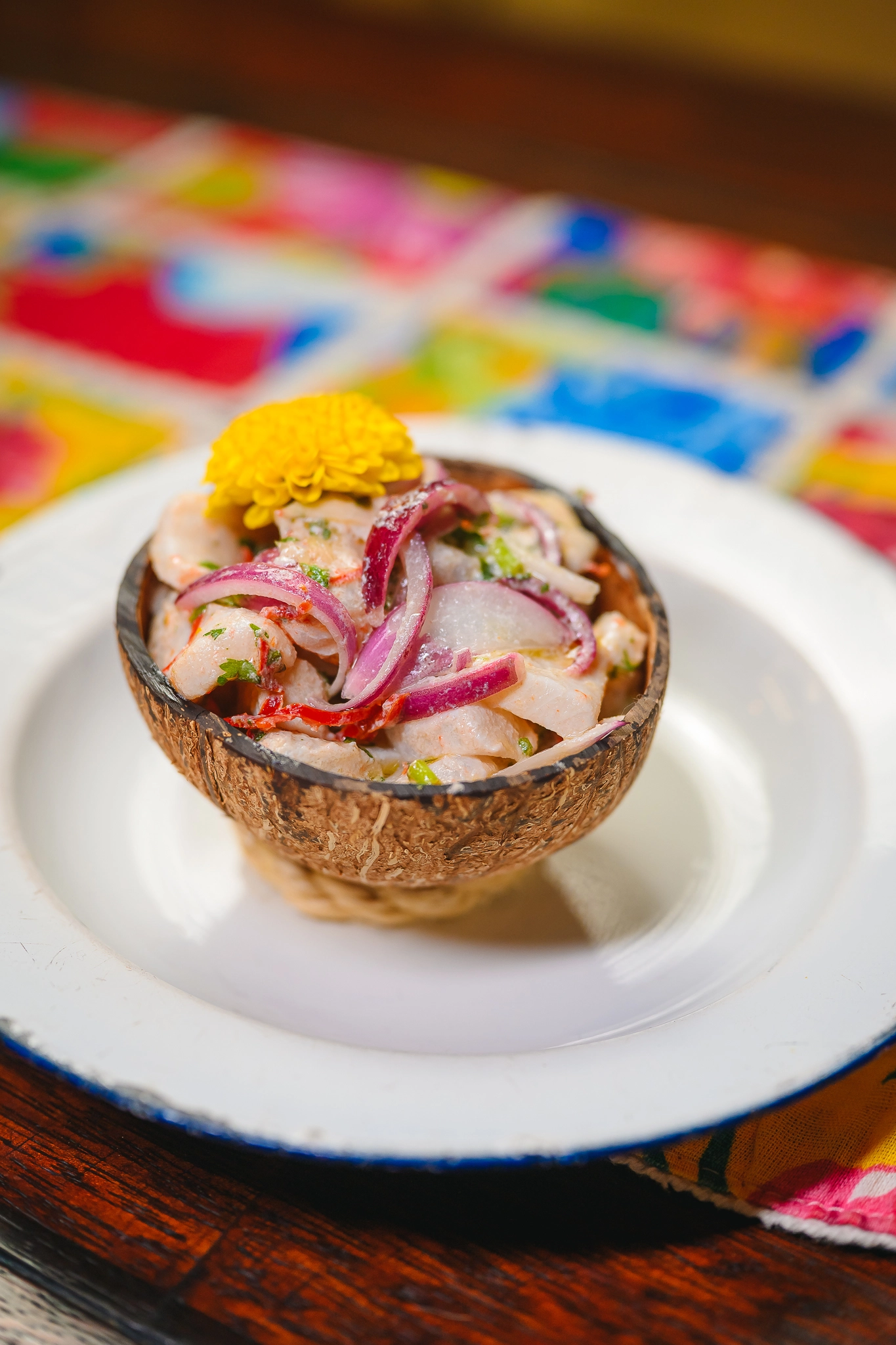 Camarão no coco